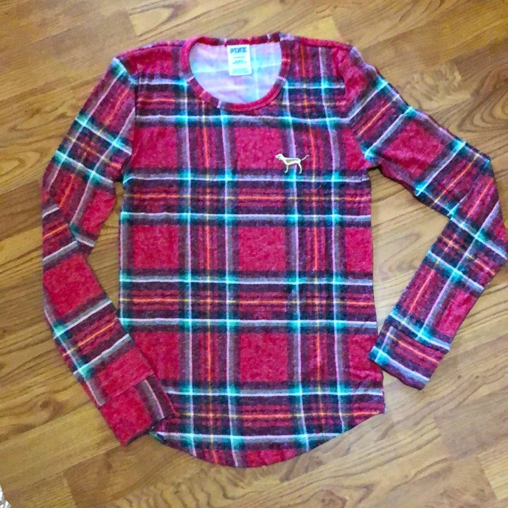 Victoria’s Secret PINK Cozy Plaid Sleepshirt. NEW